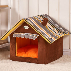 New Fashion Striped Removable Cover Mat Dog House Dog - uptowncatlovers