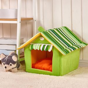 New Fashion Striped Removable Cover Mat Dog House Dog - uptowncatlovers