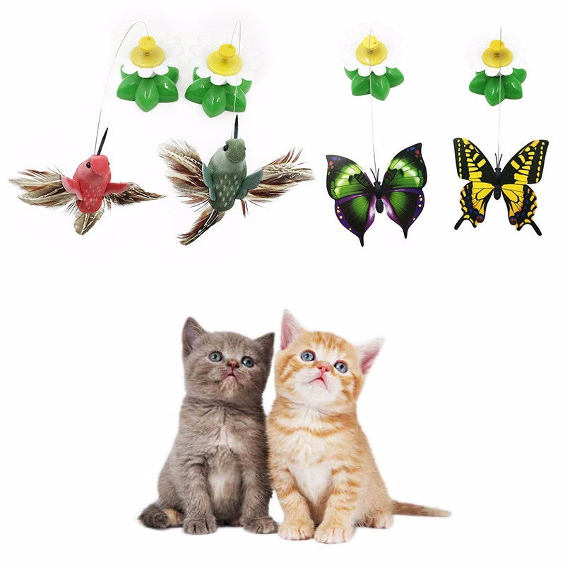 Electric Rotating Colorful Butterfly Cat Toy - uptowncatlovers