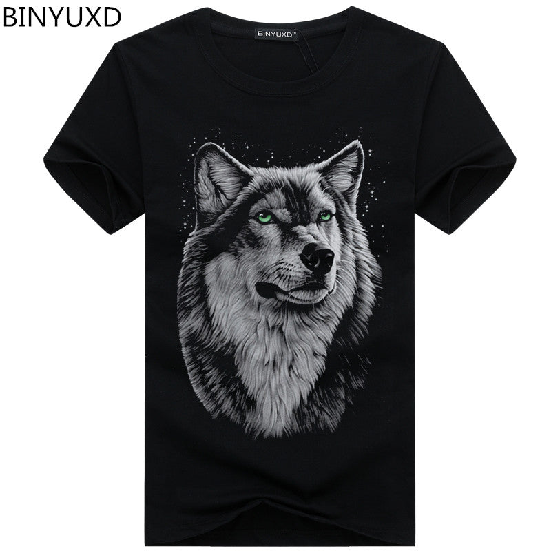 Summer Wolf head 3D T-shirt - uptowncatlovers