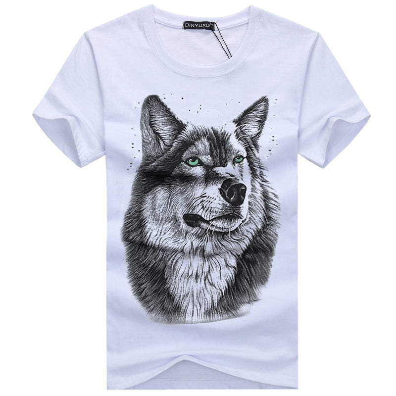 Summer Wolf head 3D T-shirt - uptowncatlovers