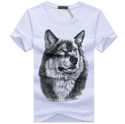 Summer Wolf head 3D T-shirt - uptowncatlovers