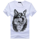 Summer Wolf head 3D T-shirt - uptowncatlovers