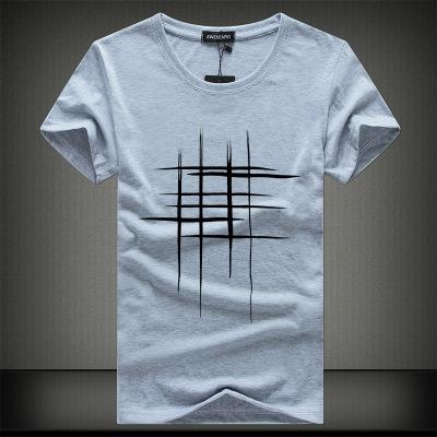 Simple Creative Design Line Cross cotton T Shirts for Summer - uptowncatlovers