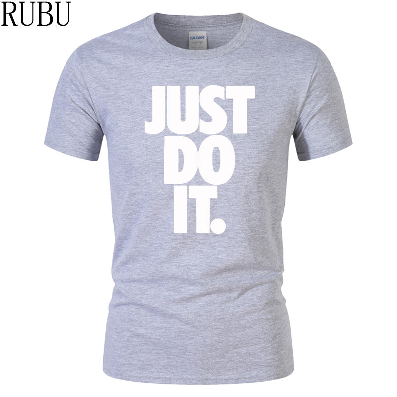 Just Do It Round Neck T-shirts - uptowncatlovers