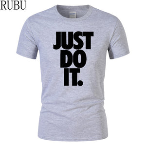 Just Do It Round Neck T-shirts - uptowncatlovers