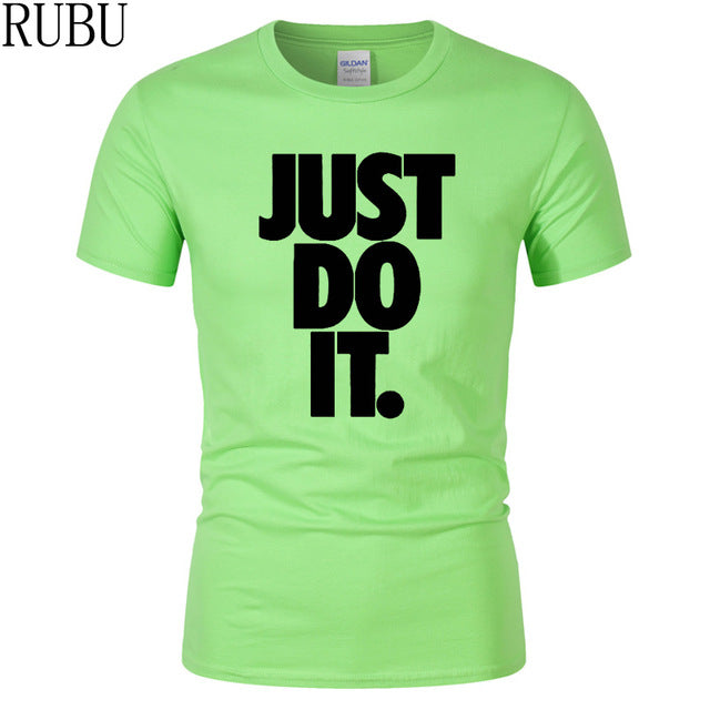 Just Do It Round Neck T-shirts - uptowncatlovers