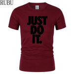 Just Do It Round Neck T-shirts - uptowncatlovers