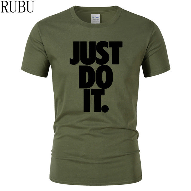 Just Do It Round Neck T-shirts - uptowncatlovers