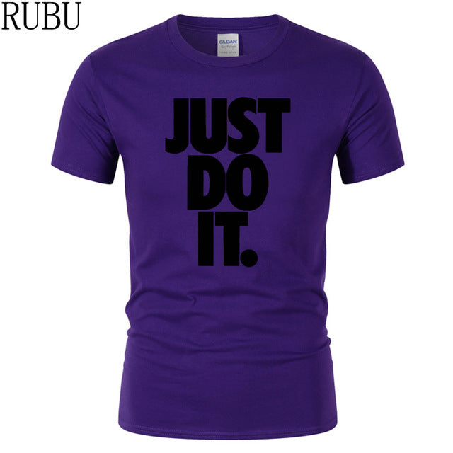 Just Do It Round Neck T-shirts - uptowncatlovers