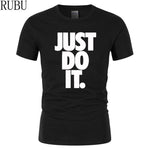 Just Do It Round Neck T-shirts - uptowncatlovers