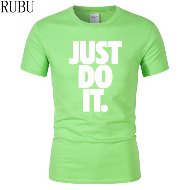 Just Do It Round Neck T-shirts - uptowncatlovers