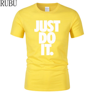 Just Do It Round Neck T-shirts - uptowncatlovers