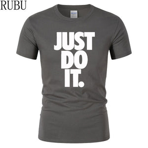 Just Do It Round Neck T-shirts - uptowncatlovers