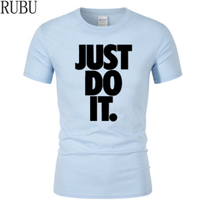 Just Do It Round Neck T-shirts - uptowncatlovers