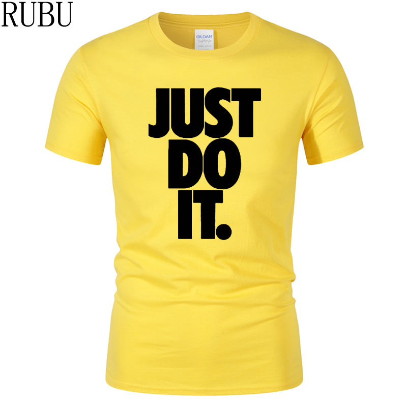 Just Do It Round Neck T-shirts - uptowncatlovers