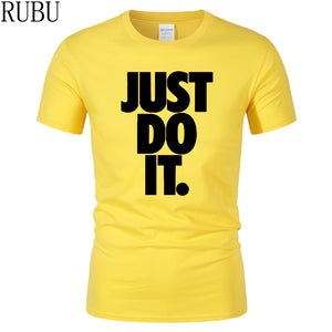 Just Do It Round Neck T-shirts - uptowncatlovers