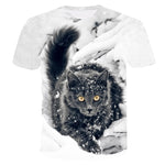 New Cool 3D Short Sleeve Summer Cat T-shirt for Men/Women - uptowncatlovers