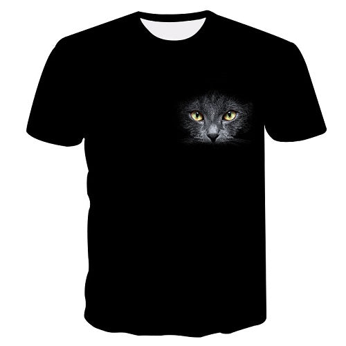 New Cool 3D Short Sleeve Summer Cat T-shirt for Men/Women - uptowncatlovers