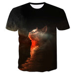 New Cool 3D Short Sleeve Summer Cat T-shirt for Men/Women - uptowncatlovers