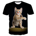 New Cool 3D Short Sleeve Summer Cat T-shirt for Men/Women - uptowncatlovers