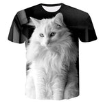 New Cool 3D Short Sleeve Summer Cat T-shirt for Men/Women - uptowncatlovers