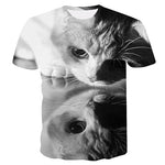 New Cool 3D Short Sleeve Summer Cat T-shirt for Men/Women - uptowncatlovers