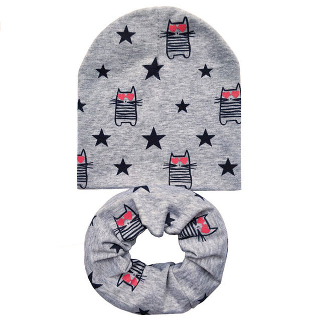 New Baby Hat Autumn  Baby Cap with Scarf - uptowncatlovers