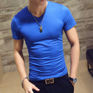 2018 V neck Men's T Shirt  Fitness  Free Shipping - uptowncatlovers