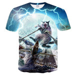 New Cool 3D Short Sleeve Summer Cat T-shirt for Men/Women - uptowncatlovers