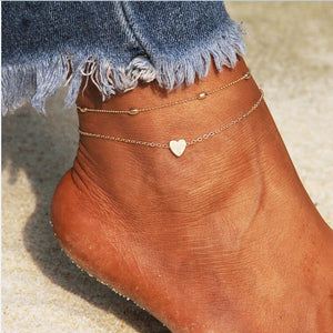 Heart Female Anklets - uptowncatlovers