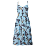 Sunflower Print Sexy Dress - uptowncatlovers