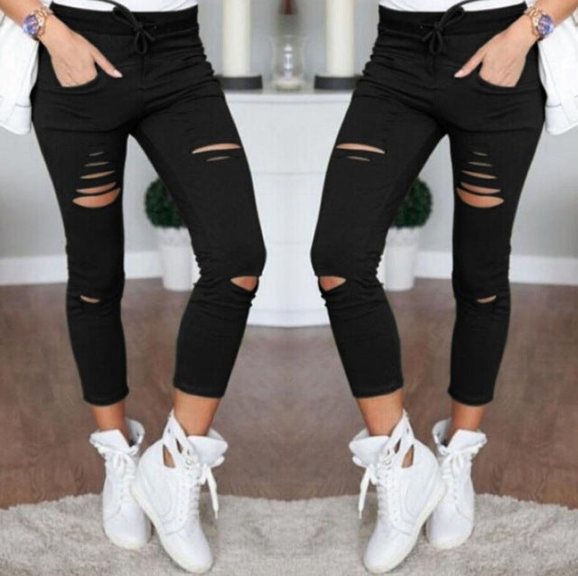 Skinny Ripped Jeans - uptowncatlovers