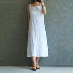 Plus Loose Half  Linen Dress - uptowncatlovers